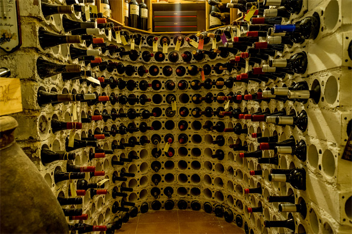 Bodega de Vinos del Restaurante Casa de Pías
