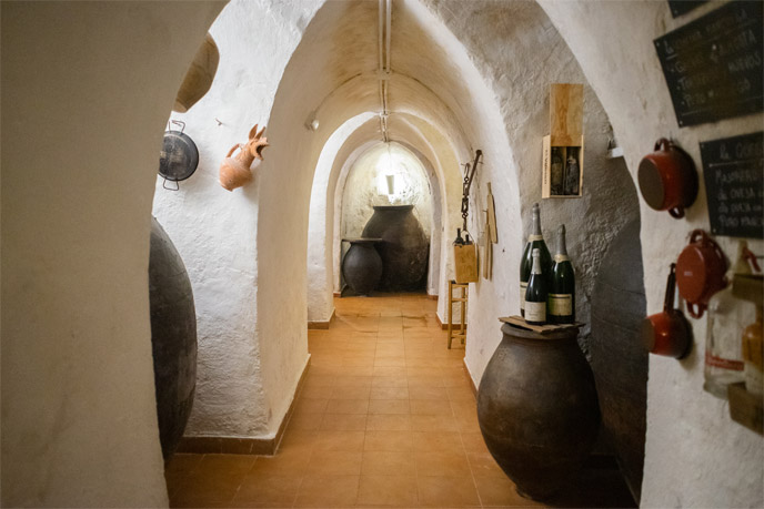Bodega de Vinos del Restaurante Casa de Pías