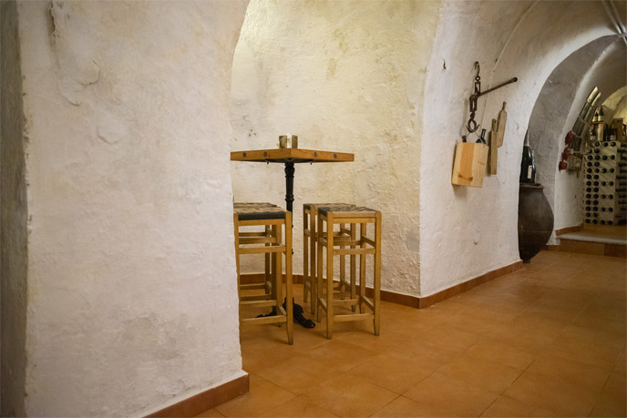 Bodega de Vinos del Restaurante Casa de Pías