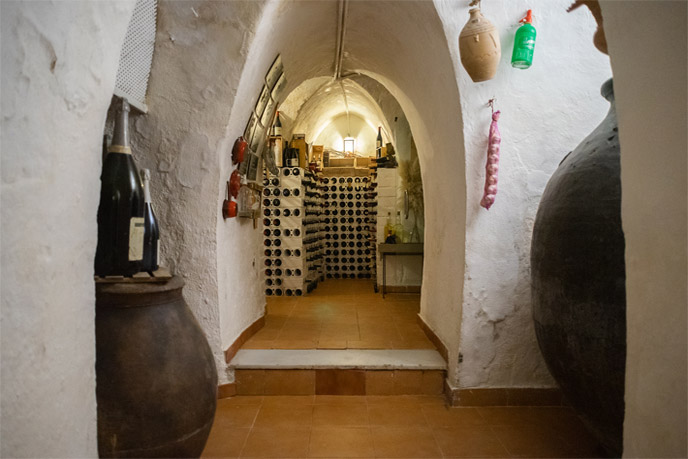 Bodega de Vinos del Restaurante Casa de Pías