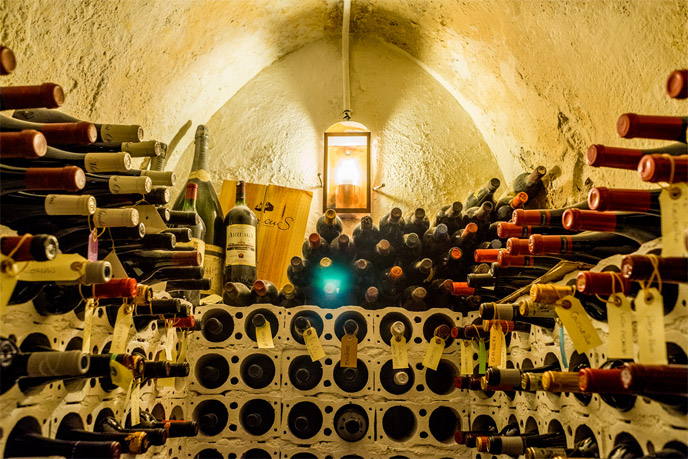 Bodega de Vinos del Restaurante Casa de Pías